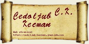 Čedoljub Kecman vizit kartica
